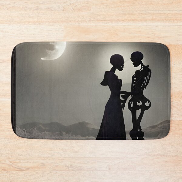 Item preview, Skeleton couple beneath the moon designed and sold by GothicRubette.