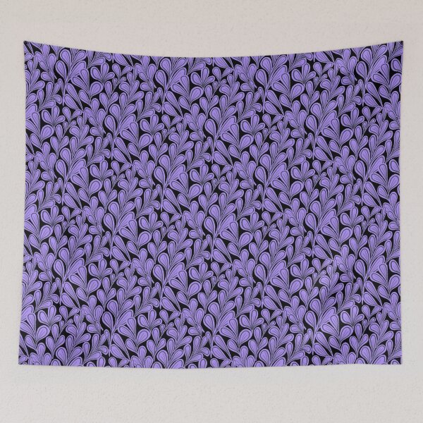 Item preview, Reaching Leaves - Purple on Black designed and sold by karousel.