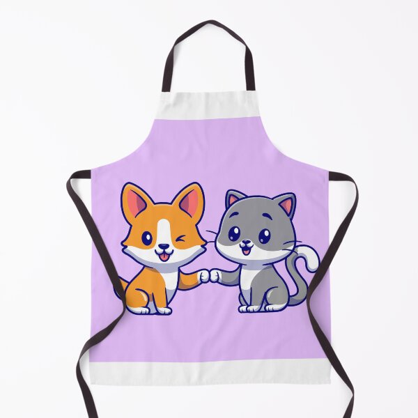 Item preview, Purrfect Pals: Cute Cat and Corgi Dog Cartoon Illustration designed and sold by hjian8219.