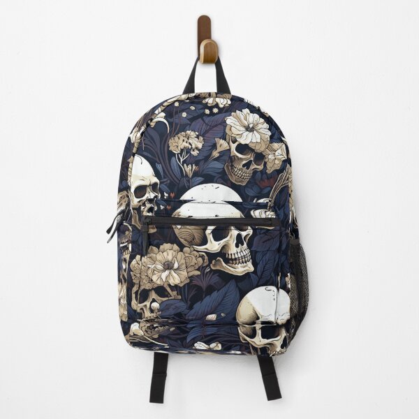Item preview, Black leaves and Skulls pattern designed and sold by Skolyak.