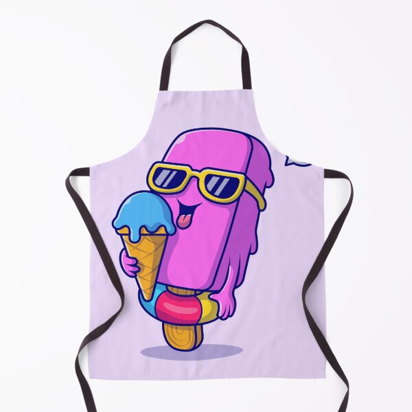 Item preview, "Sweet Summer Delight: Cute Popsicle Eating Ice Cream Cone" designed and sold by hjian8219.