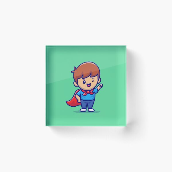 Item preview, Green Guardian: Cute Boy Superhero designed and sold by hjian8219.