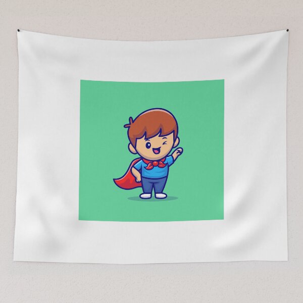 Item preview, Green Guardian: Cute Boy Superhero designed and sold by hjian8219.