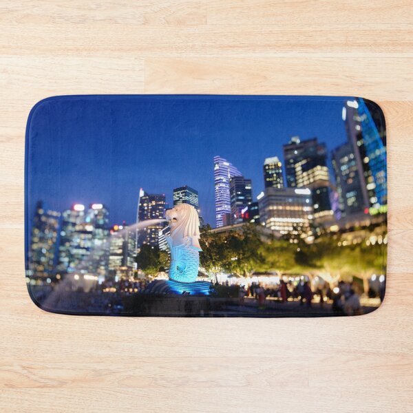 Item preview, Singapore skyline after sunset with Merlion, for personal gifts. designed and sold by CameraDesign.