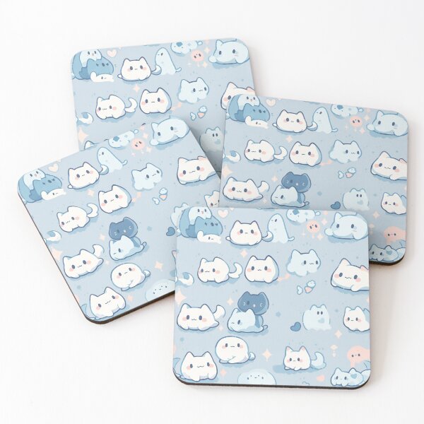 Item preview, Cute little ghost cats designed and sold by Skolyak.