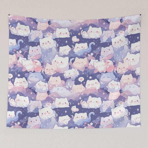 Item preview, Cute little ghost cats designed and sold by Skolyak.