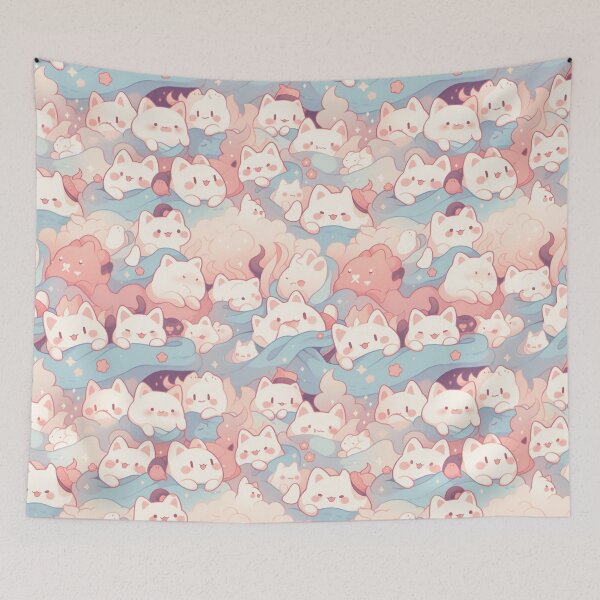 Item preview, Cute little ghost cats designed and sold by Skolyak.