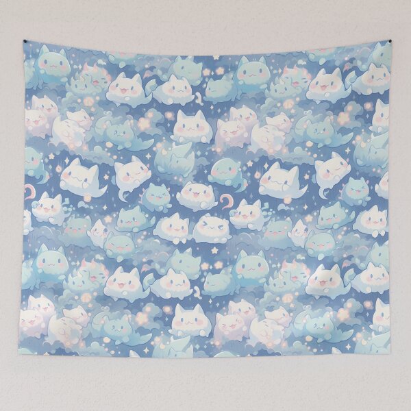 Item preview, Cute little ghost cats designed and sold by Skolyak.