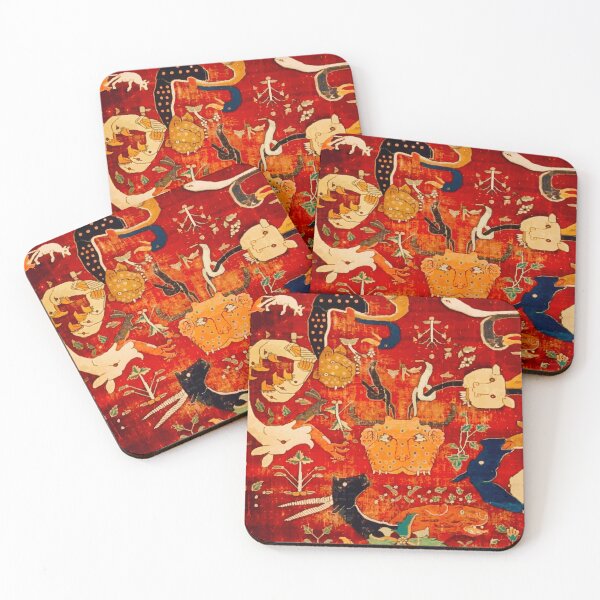 Item preview, Animal Grotesques Mughal Carpet Fragment Digital Painting  designed and sold by Vicky Brago-Mitchell®.