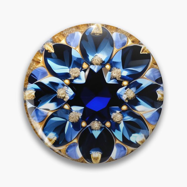 Item preview, Blue and Gold Crystal Gemstone Design Artwork designed and sold by helloiamskye.