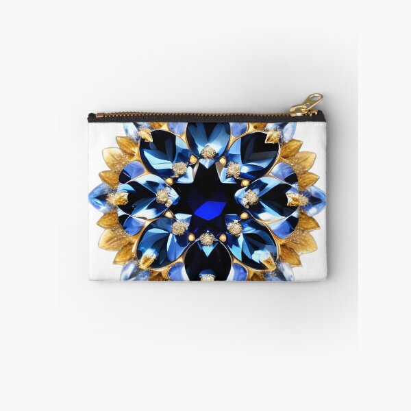 Item preview, Blue and Gold Crystal Gemstone Design Artwork designed and sold by helloiamskye.