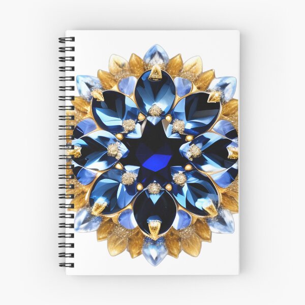 Item preview, Blue and Gold Crystal Gemstone Design Artwork designed and sold by helloiamskye.