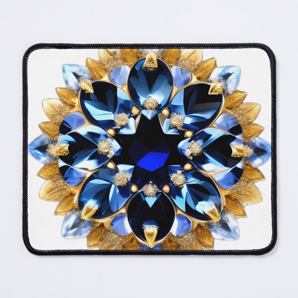 Item preview, Blue and Gold Crystal Gemstone Design Artwork designed and sold by helloiamskye.