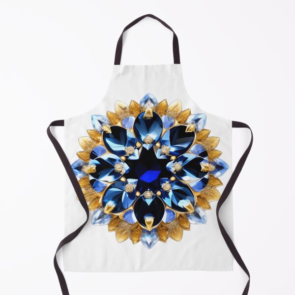 Item preview, Blue and Gold Crystal Gemstone Design Artwork designed and sold by helloiamskye.
