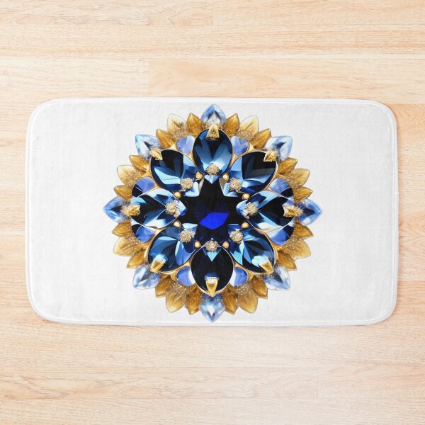 Item preview, Blue and Gold Crystal Gemstone Design Artwork designed and sold by helloiamskye.
