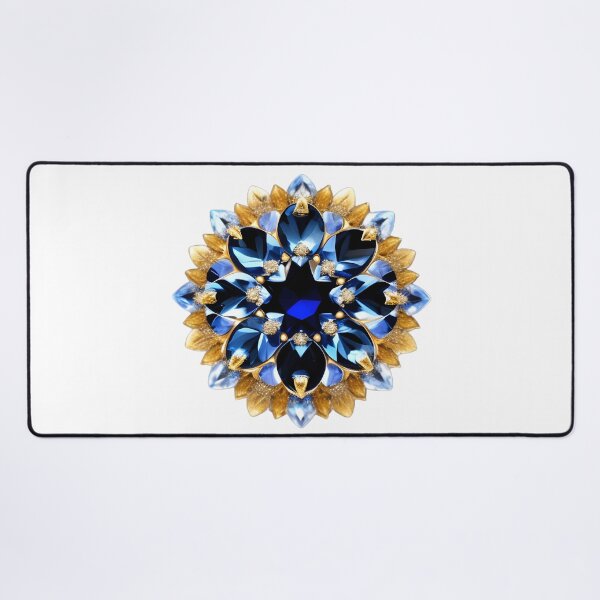 Item preview, Blue and Gold Crystal Gemstone Design Artwork designed and sold by helloiamskye.