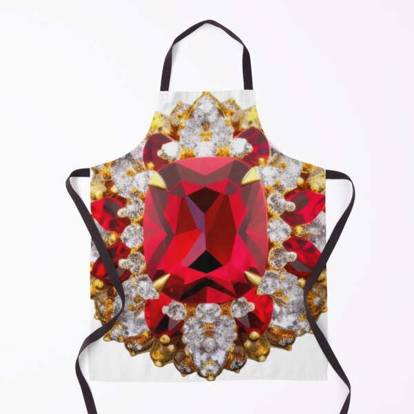 Item preview, Red and Gold Regal Crystal Gemstone Design Artwork designed and sold by helloiamskye.