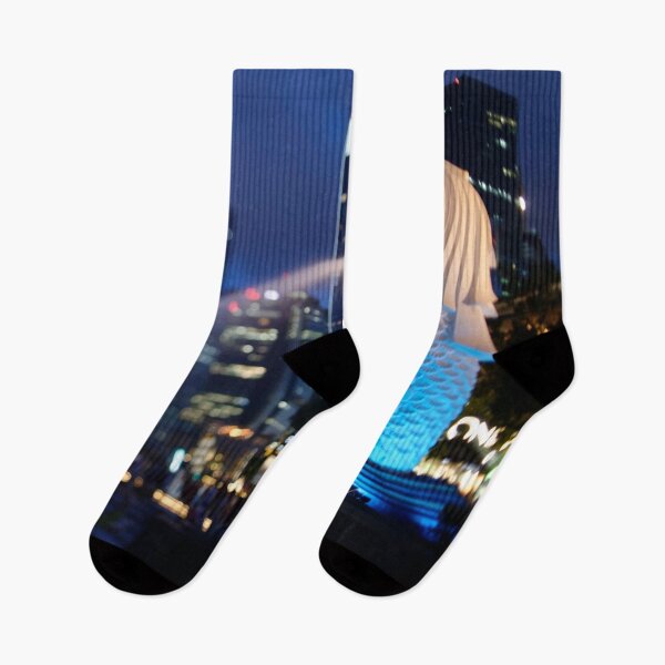 Item preview, Singapore skyline after sunset with Merlion, for personal gifts. designed and sold by CameraDesign.