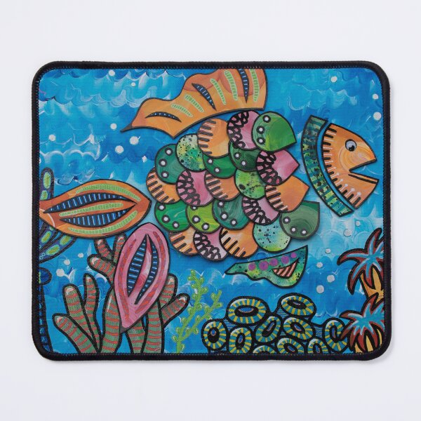 Item preview, Rainbow Fish (Full Painting) designed and sold by CreativeDazeArt.