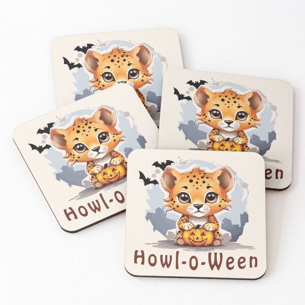Item preview, Kawaii Howl-O-Ween Cheetah designed and sold by MvuuStudio.