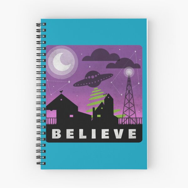 Item preview, Believe in aliens village nightscape designed and sold by carmella-eppers.