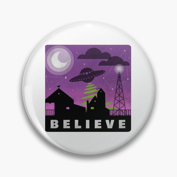 Item preview, Believe in aliens village nightscape designed and sold by carmella-eppers.