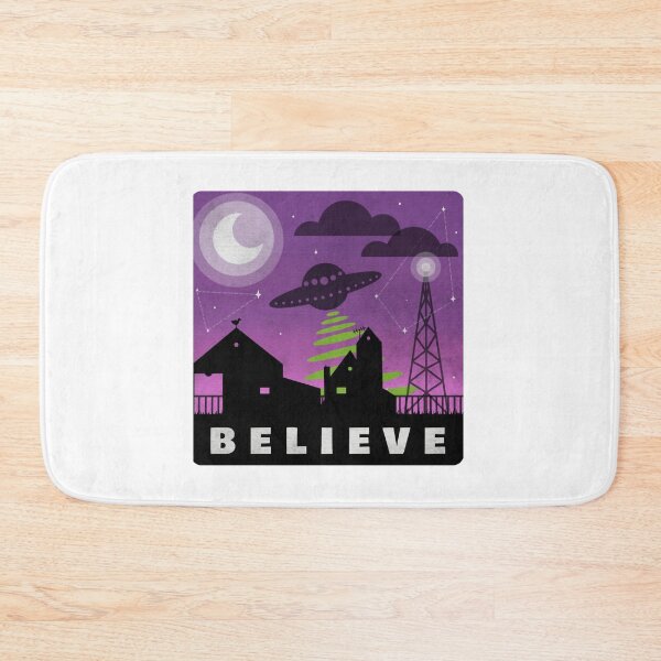 Item preview, Believe in aliens village nightscape designed and sold by carmella-eppers.