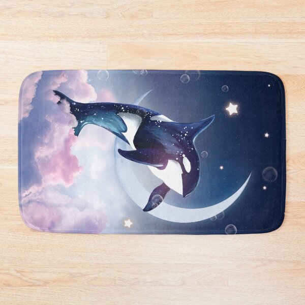 Item preview, dolphin, wheal, dream, galaxy, star, moon, dreamy, watercolors designed and sold by mintdiamond21.