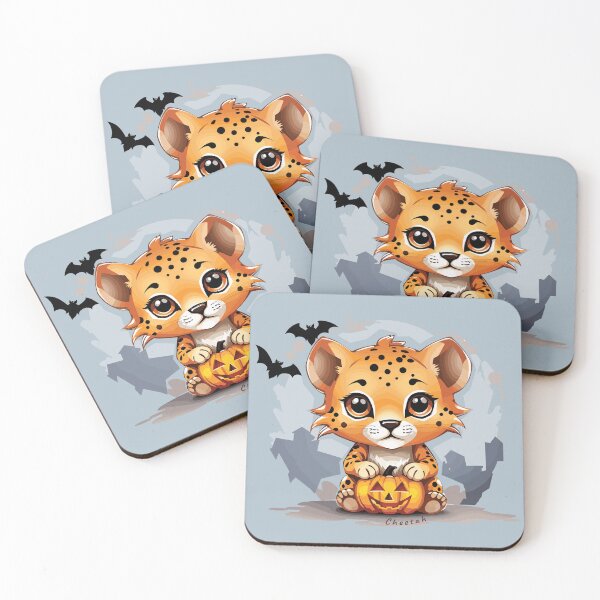 Item preview, Kawaii  Halloween Cheetah designed and sold by MvuuStudio.
