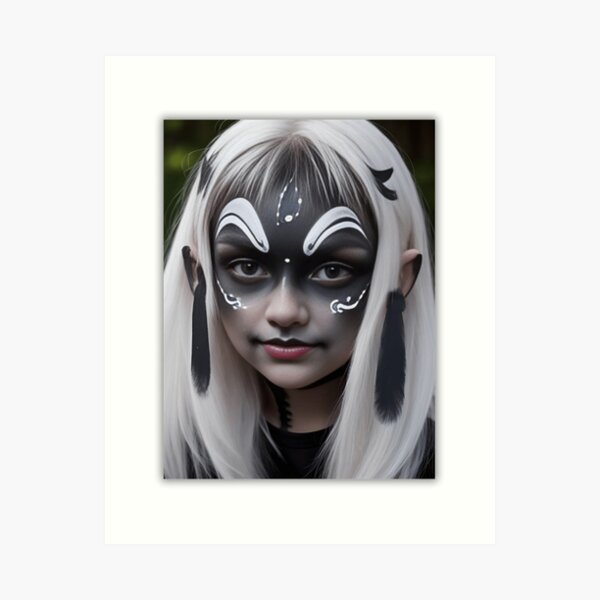 pretty glitter face paint girl Poster for Sale by genXarts