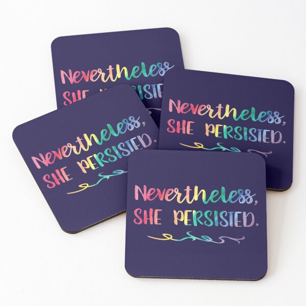 Item preview, Rainbow Watercolor Nevertheless, She Persisted designed and sold by SamAnnDesigns.