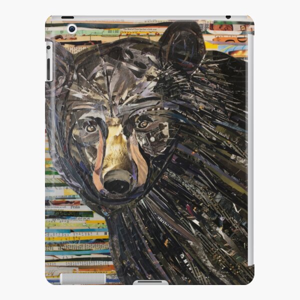 Black Bear Collage Art Unique iPad Snap Case