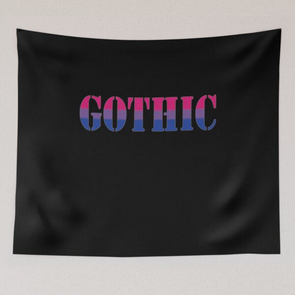 Item preview, Gothic Bisexual Pride color Stencil font designed and sold by TheirChoice.
