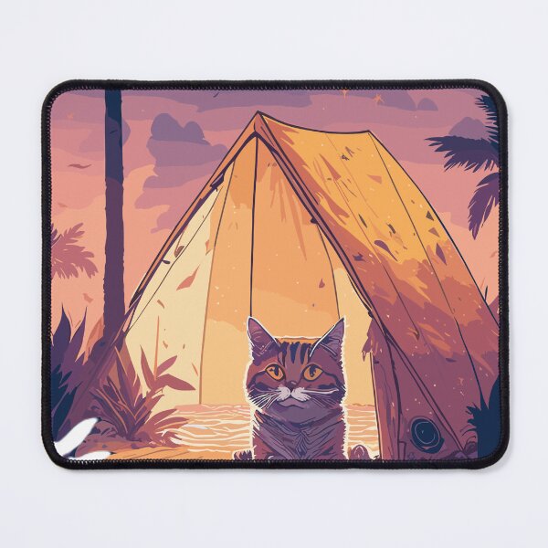 Item preview, Camping cat designed and sold by deviatepolo.