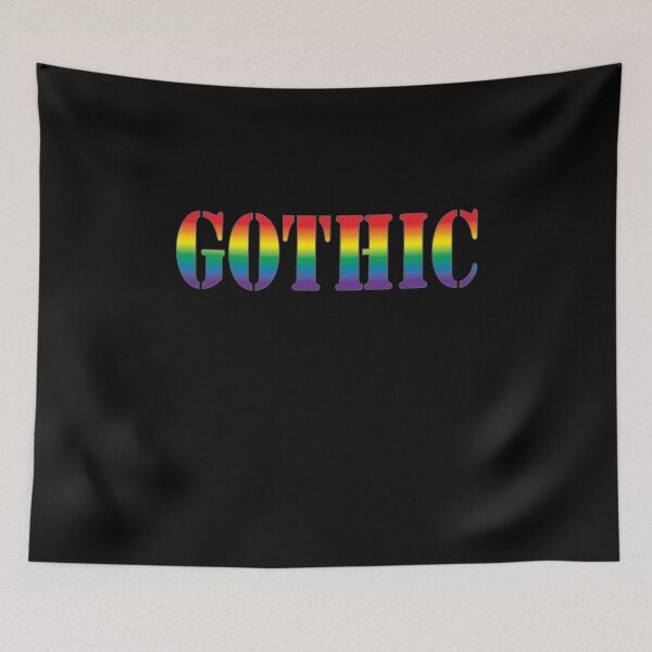 Item preview, Gothic Rainbow Pride color Stencil font designed and sold by TheirChoice.