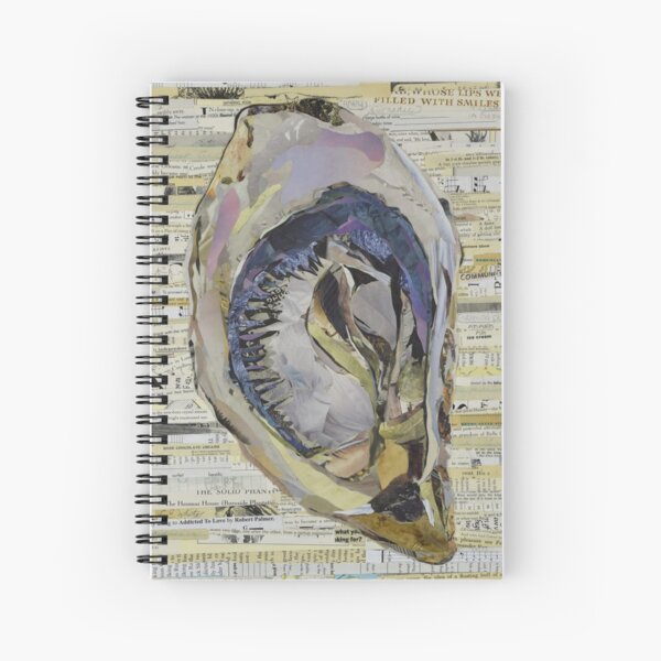Oyster Collage by C.E. White Spiral Notebook