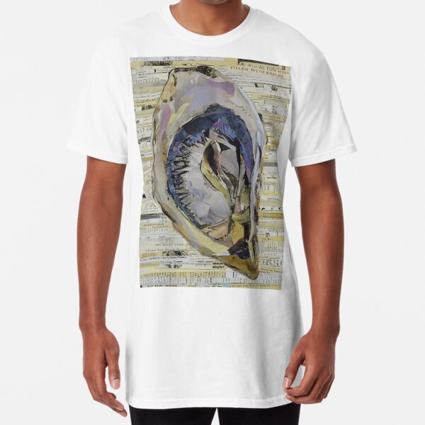 Oyster Collage by C.E. White Long T-Shirt
