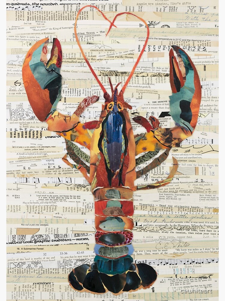 Lobster Collage by C.E. White by cewhiteart