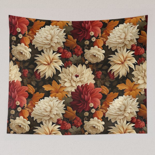 Item preview, Autumnal Fall Floral Seamless Pattern premium Designs designed and sold by sfwArt.
