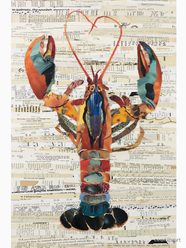 Lobster Collage by C.E. White by cewhiteart