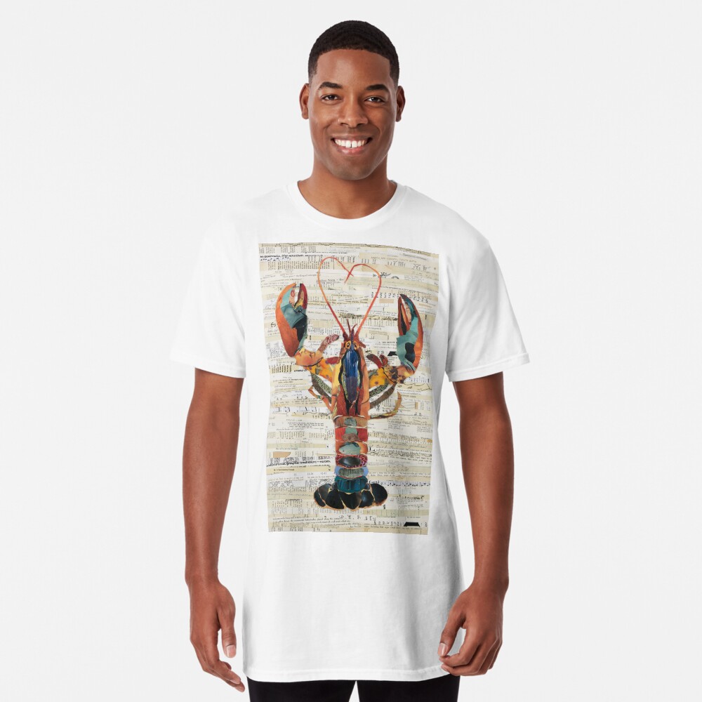 Lobster Collage by C.E. White Long T-Shirt