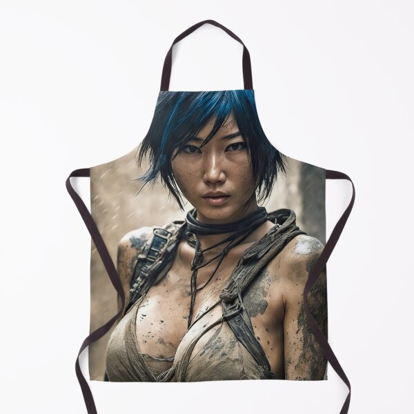 Item preview, Gorgeous asian female soldier with blue hair designed and sold by zotilus.