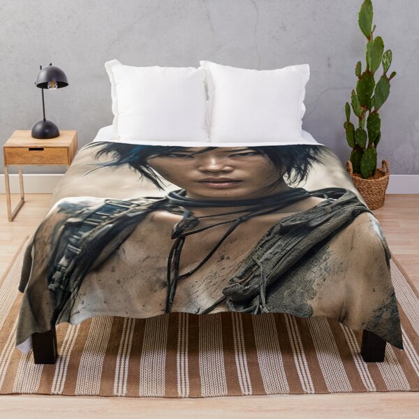 Item preview, Gorgeous asian female soldier with blue hair designed and sold by zotilus.