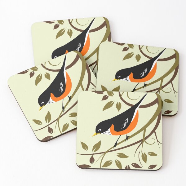 Item preview, American Robin Stylized Bird Art designed and sold by studioart.