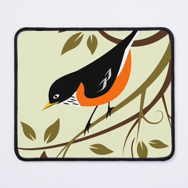 Item preview, American Robin Stylized Bird Art designed and sold by studioart.