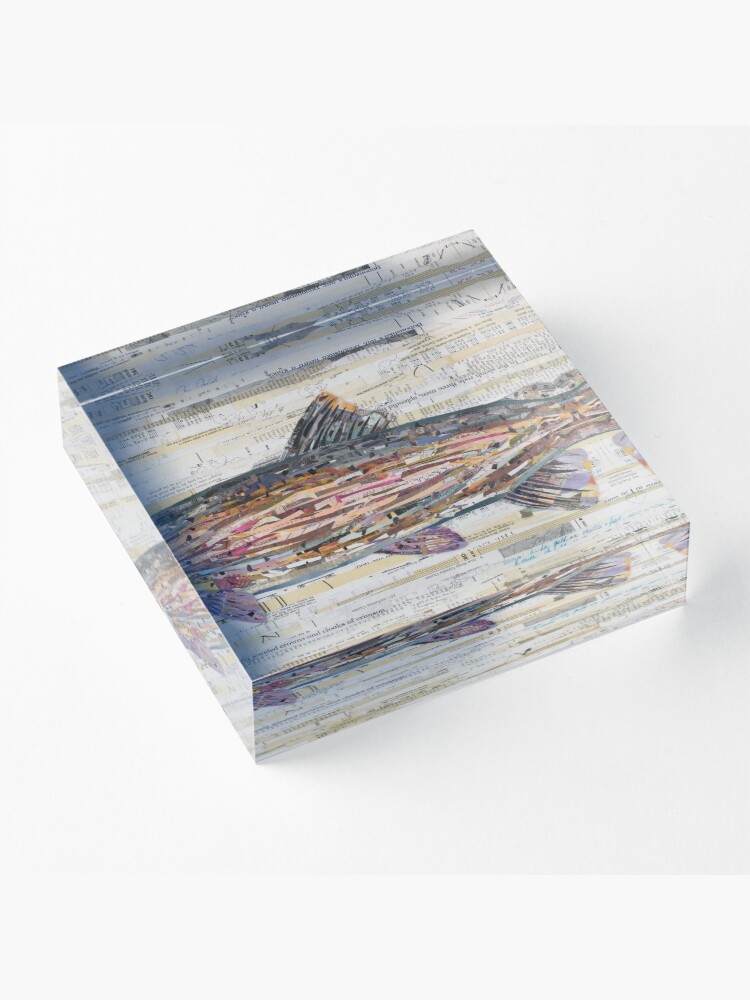 Alternate view of Rainbow Trout Collage by C.E. White Acrylic Block