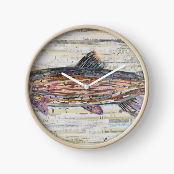 Rainbow Trout Collage by C.E. White Clock