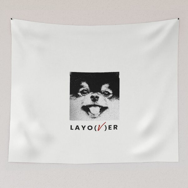 Item preview, BTS V Layover,  BTS Taehyung Layover, Yeontan, love me again, black and white/ black text designed and sold by SoloAutenica.