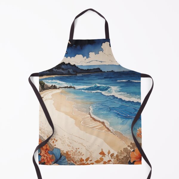 Item preview, Secluded Seascape: A Scenic Beach Illustration in Solitude designed and sold by Ngea.