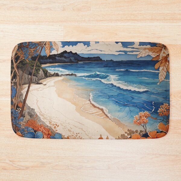 Item preview, Secluded Seascape: A Scenic Beach Illustration in Solitude designed and sold by Ngea.